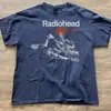Camiseta Azul Marinho Rara da Turnê do Álbum Infantil do Radiohead Manga Curta Feminina Mesma Alta Qualidade Unissex