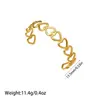 Pulsera Hidráulica de Acero Inoxidable con Forma de Corazón Chapada en Oro de 18 Quilates, Best-Seller Transfronterizo Europeo y Americano, Versátil para el Trabajo Diario, Venta al por Mayor desde el Fabricante