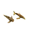 Figura de tiburón popular de boca ancha transfronteriza, adorno artesanal vintage creativo, escultura pequeña de aleación, ballena jorobada pequeña