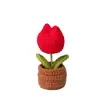 Ramo de Tulipanes Tejidos para el Día de la Mujer, Flor Tejida con Hilo Producto Terminado, Regalo para el Día de la Mujer para Actividades de Empleados