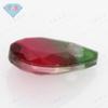 Pedra Preciosa Huagang Pera Sintética Melancia Turmalina Vidro Furo Único Pedra Solta Gota Gradiente Vermelho-Verde Contas Espalhadas BX05