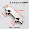 Polea de Rueda Doble para Puerta Corredera de Cristal de Acero Inoxidable Rueda Deslizante para Gabinete Vitrina Accesorios para Puertas Correderas de Cristal