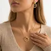 Pendientes de aro con forma de corazón de diamantes de imitación creativos, superventas transfronterizos europeos y americanos, conjunto de joyería elegante y favorecedor