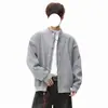 Moletom cardigã patchwork xadrez retrô de duas peças para homens, outono e primavera, moderno, para casais, estiloso, versátil, peça externa solta