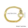 Distrito Lu Suministro Transfronterizo Pulsera de Cabeza de Leopardo Chapada en Oro Pulsera de Cadena de Reloj de Joyería con Sentido de Diseño de Moda Europeo y Americano