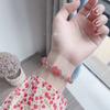 Pulsera de Cristal de Fresa Natural para Mujer DIY Hecha a Mano Original Luz de Luna Gris Pulsera Simple Regalo