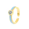 Anillo de Amor de Venta Caliente Transfronterizo para Mujer Estilo Ins Retro Temperamento Sentido del Diseño Anillo de Dedo en Forma de Corazón Anillo de Personalidad Europeo y Americano