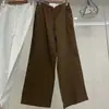Pantalones rectos de pierna ancha elásticos de mezcla de lino estilo japonés para mujer, pantalones largos casuales con cordón, modelo nuevo 26 C473791/482246