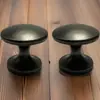 Aleación de Zinc Bronce Simple Muebles Agujero Único Gris Negro Cabeza Redonda Puerta de Gabinete Cajón Sólido Pequeño Tirador Tirador