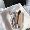 Zapatos planos casuales de punta redonda y boca baja con tacón grueso, estilo retro francés Mary Jane con lazo dulce, zapatos de mujer 2025 otoño nuevo estilo