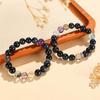 Pulseira de Contas Olho de Tigre Azul Ametista Moda Feminina Simples Sensação de Alto Padrão Água-marinha Cristal Preto Super Sete Pulseira Joia