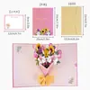Nuevas tarjetas de felicitación 3D para el Día del Maestro, tarjetas de ramo de papel tallado hechas a mano, regalos transfronterizos para el Día de San Valentín, tarjetas transfronterizas al por mayor