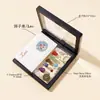 Caixa de Conjunto de Chaveiros de Cristal Natural Transfronteiriço 12 Constelações Pedra de Desmagnetização de Cristal dos 7 Chakras Decoração Pendente para Bolsa DIY