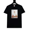 Camiseta de Manga Corta de Algodón Estilo Pareja Moda Callejera Americana Marca Graffiti Divertido Letras Clásicas Estampadas Versión Alta Transfronteriza