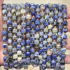 6mm 8mm Pedra Natural Cristal Ágata Canto Chanfrado Quadrado DIY Pulseira Colar Acessórios de Joias Produtos Semi-Acabados Atacado