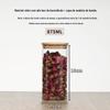 Pote de Vidro Selado com Tampa de Bambu, Pote de Armazenamento, Pote para Armazenamento e Organização, Vidro de Alto Borossilicato, Móveis Domésticos, Pulseiras DIY