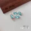 Arte de uñas con diamantes de imitación en forma de huevo de paloma K9 azul mar, moderno y lujoso, sin base, decoraciones de uñas con diamantes de imitación de azúcar helado
