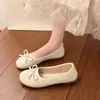 Sapatos Rasos Estilo Fada para Combinar com Saias, Sapatos Baixos com Laço Estilo Francês para Mulheres, Novos Mocassins de Solado Macio para Primavera e Outono 2026