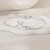 Pulsera Bestie Zanahoria Conejo Incrustada de Diamantes Estilo Bosque Corazón de Chica Linda Japonesa y Coreana Pulsera con Diseño Calado Nueva Tendencia