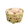Envío Directo en Stock Cesta de Huevo Tejida a Mano de Bambú, Cesta de Bambú Hueca de 12 Piezas, Cesta Tejida de Bambú con Ojo Hexagonal, Cesta de Bayas, Cesta Pequeña de Bambú