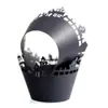 Halloween Hollow Preto Papel Cupcake Envolvente Teia de Aranha Castelo Abóbora Bruxa Fantasma Ponto Atacado