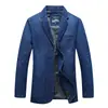 Traje de Mezclilla Suelto de Algodón para Hombre Tallas Grandes Lavado Exterior Sin Planchar Comercio Transfronterizo Traje Individual Primavera y Otoño