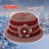 Sombrero nuevo para personas de mediana edad y ancianas para mujer, sombrero de lana cálido y grueso con forro polar para abuela, sombrero de cuenca de punto para anciana, sombrero de algodón a prueba de frío
