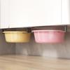 Estante para lavabo color gris pistola sin perforaciones para colgar estante de almacenamiento para baño estante de almacenamiento debajo del gabinete de cocina para lavabo baño