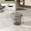 Balde d'água transparente, bacia, concha d'água, conjunto de balde e bacia de plástico, conjunto de três peças para banho de estudante de dormitório, uso doméstico, luxo leve