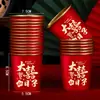 Copo de Papel Dourado Descartável para Casamento Copo de Casamento com Palavras Felizes Caixa Inteira Copo Vermelho Espessado para Banquete de Casamento