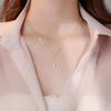 Collar Siete Estrellas de Beidou para Mujer, Lujo Ligero, Exquisito, Versátil, Diseño de Nicho, Joyería de Gama Alta, Cadena para Clavícula de Pentagrama al por Mayor