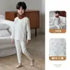 Nuevo Conjunto de Ropa Interior Térmica para Bebé Otoño/Invierno Conjunto de Ropa de Casa para Niños Algodón Puro Clase A Ropa Interior para Niños y Niñas Conjunto para Bebé Algodón
