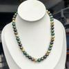 Nuevo collar de perlas de imitación de agua de mar de alta gama, color mixto, color caramelo, perla de Tahití, Morandi, cadena para suéter de otoño e invierno