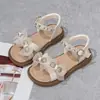 Zapatos para Niños 2026 Estilo Verano Versión Coreana Sandalias de Moda Estilo Pequeño Chanel Sandalias de Princesa con Lazo Elegante Zapatos de Playa para Niñas