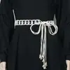 Cuerda de Cadena para Cintura Fina Tejida con Conchas y Cuentas de Madera Hecha a Mano Versátil Estilo Étnico Cinturón Correa para Mujer Cinturón Decorativo
