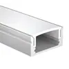 Calha de alumínio para luz linear de sobrepor, calha de luz com capa de luz suave curva, teto, corredor, luz linear, carcaça, armário, guarda-roupa, calha de fita de luz