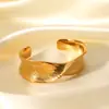 Pulseira de Aço Inoxidável Estilo Ins Europeu e Americano Banhada a Ouro 18K Pulseira Aberta Sem Desbotamento Pulseira de Aço Titânio Pulseira de Alta Qualidade Feminina