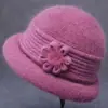 Gorro tejido para mujeres de mediana edad y mayores, otoño e invierno, estilo abuela, cálido y con forro de polar, adecuado para madres y personas mayores