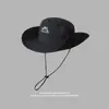 Sombrero de Pescador de Verano para Exteriores con Protección Solar para Hombres y Mujeres, Ala Ancha, Parasol, Transpirable, Sombrero para Montañismo y Pesca, Upf50+, Versión Bordada