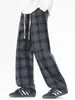 Pantalones Casuales a Cuadros Primavera 2026 Nuevos para Hombre Estilo Británico Holgado Pierna Recta Caída Ajuste Relajado Pantalones Largos
