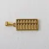 Pingente de Aço Inoxidável Cupido Rosa Libra Barra Haste Âncora Ábaco Pingente Único Aço Titânio Banhado a Ouro 18K