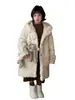 Casaco de Pele Sintética com Capuz para Meninas Outono/Inverno 2026, Top Peludo Longo, Tamanho Médio a Grande, Roupa Infantil de Pelúcia Grossa, Aconchegante