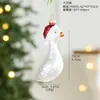 Colgantes para decoración de árbol de Navidad de productos nuevos transfronterizos, pequeños adornos colgantes creativos pintados a mano con vidrio, decoraciones de ambiente temáticas de erizo y oso