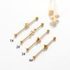 Henson Nuevo Tornillo de Doble Cabeza de 1.2 mm Varilla de Acero Inoxidable Corona Moda Puente de Oreja Coreano Clavo de Oreja Europeo y Americano Perforación