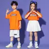 Ropa de porrista para niños, traje de moda hip hop para niños, ropa deportiva de otoño para estudiantes de primaria, ropa para clase grupal