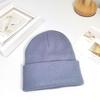 Gorro de Tricô Cor Sólida Chapéu de Exportação Chapéu Versátil Fino de Lã Outono e Inverno Baotou Quente Chapéu Melão Chapéu Frio Masculino Feminino