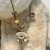 Collar Trenzado de Perro Capitán Dopamina Estilo Mismo de Xiaohongshu, Exquisito y Lindo, Versátil Cadena para el Cuello Femenina