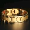 Nueva pulsera magnética para hombre esférica de acero de titanio, superventas transfronteriza europea y americana, pulsera magnética para hombre