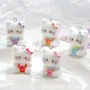 Péndulo de Resina de Dibujos Animados Flocado de Venta Caliente Lazo Gato Kt Accesorios de Peluche Materiales para Pasadores Al Por Mayor