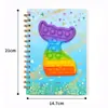 Silicona burbuja pop bobina descompresión silicona dinosaurio unicornio silicona cuaderno roedor cuaderno A5